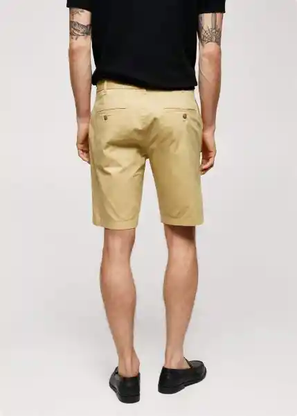 Bermuda Gracia Ocre Talla 36 Hombre Mango