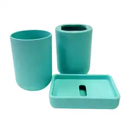 Miniso Set de Baño Porta Cepillo Dientes + Jabonera