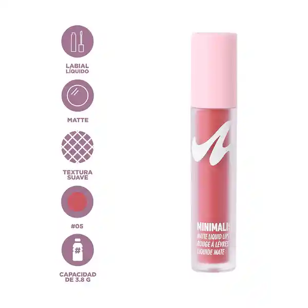 Lápiz Labial Líquido Mate Serie Minimalist 05 Miniso