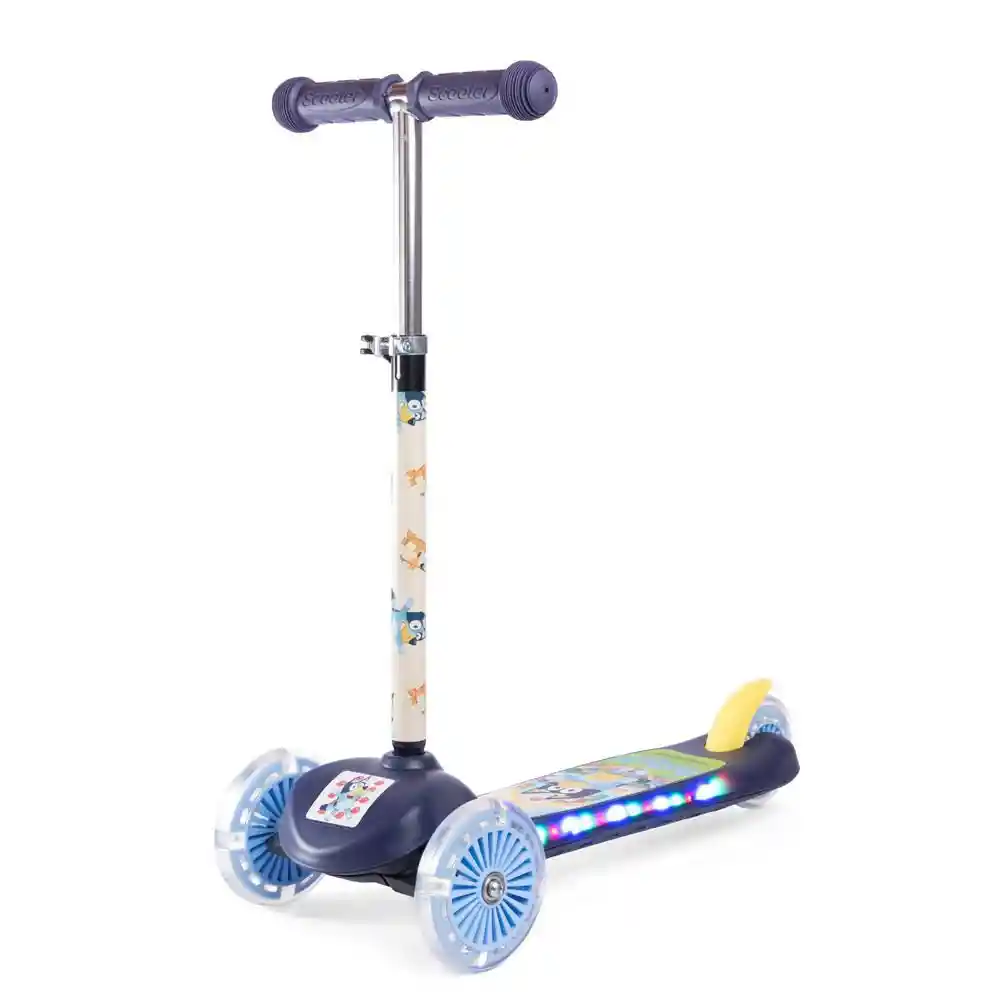 Patineta Scooter Flashing 3 Ruedas Bluey Bingo Licencias Zs79514