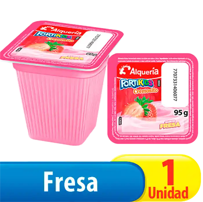  Alqueria Alimento Lacteo Fortikids Cremosito Sabor A Fresa 