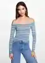 Jersey Mel Azul Talla 18 Niñas Mango