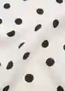 Pañuelo Topitos Crudo Talla 99 Mujer Mango