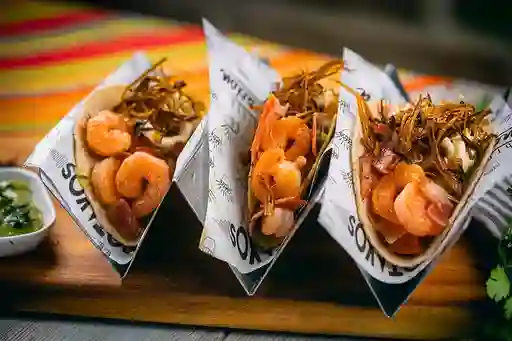 Trío de Tacos Al Camarón