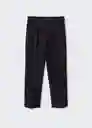 Pantalón Fortun Negro Talla 36 Mujer Mango