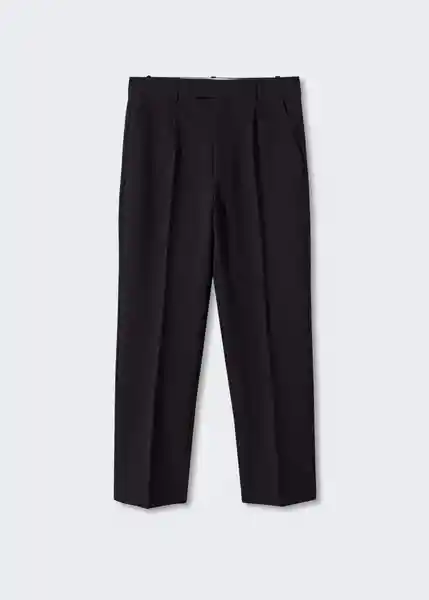 Pantalón Fortun Negro Talla 36 Mujer Mango