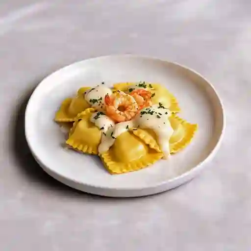 Ravioli Di Formaggio E Gamberetti