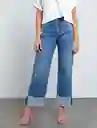 Jean Mujer Azul Índigo Medio Talla 4 491e050 Naf Naf