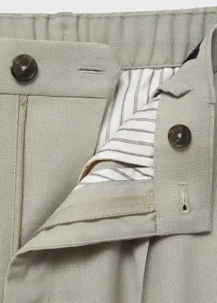 Pantalón Tropical Hielo Talla 42 Hombre Mango