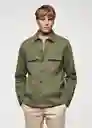 Camisa Agios Khaki Talla XL Hombre Mango