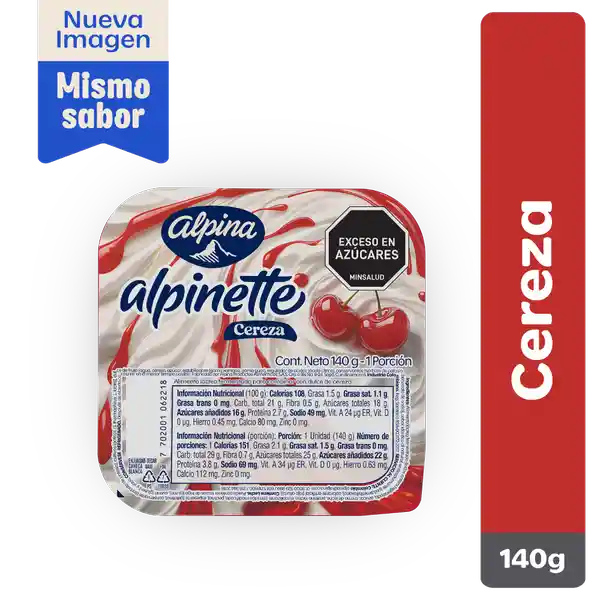 Alpinette Queso Cuchareable Endulzado con Sabor a Cereza