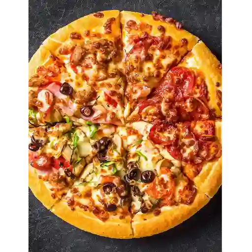 Pizza champiñón y jamón