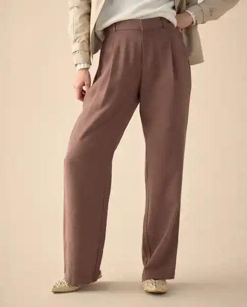 Pantalón Café Pardo Medio Talla 14 431G007 Esprit