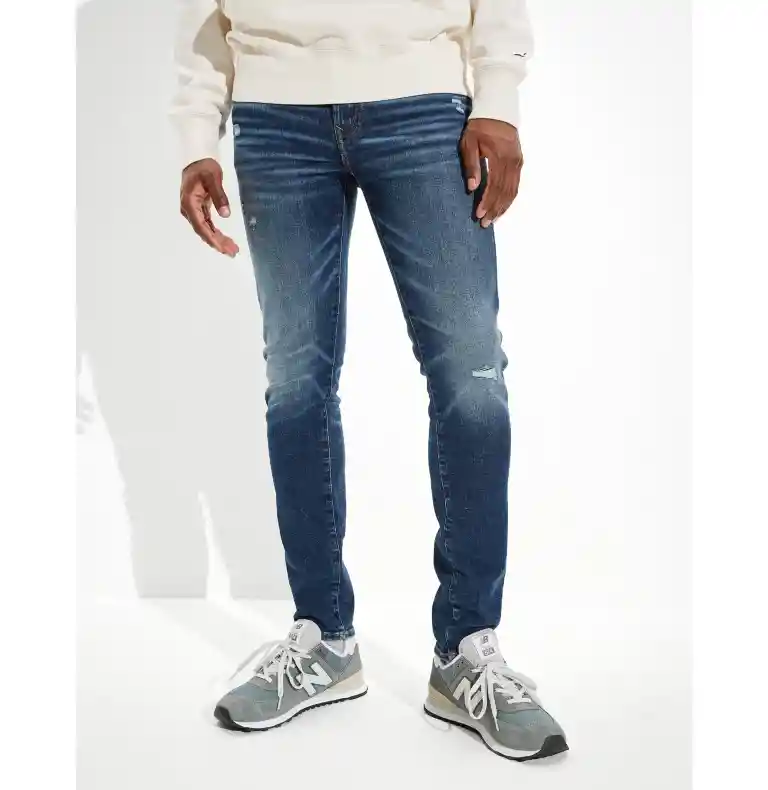 Jean Slim Azul Talla 38 X 32 Hombre American Eagle