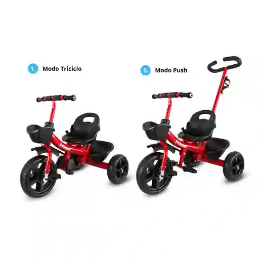 Prinsel Triciclo Paseador Para Niños Rojo