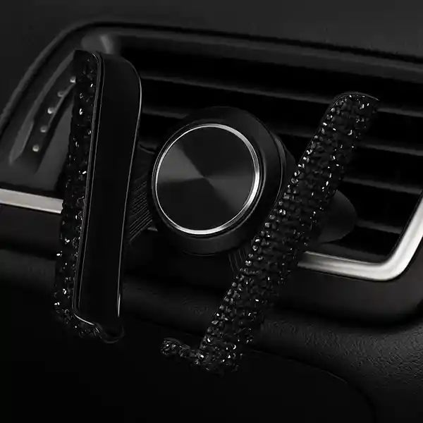 Soporte de Coche Para Celular Diamond Like Negro Miniso