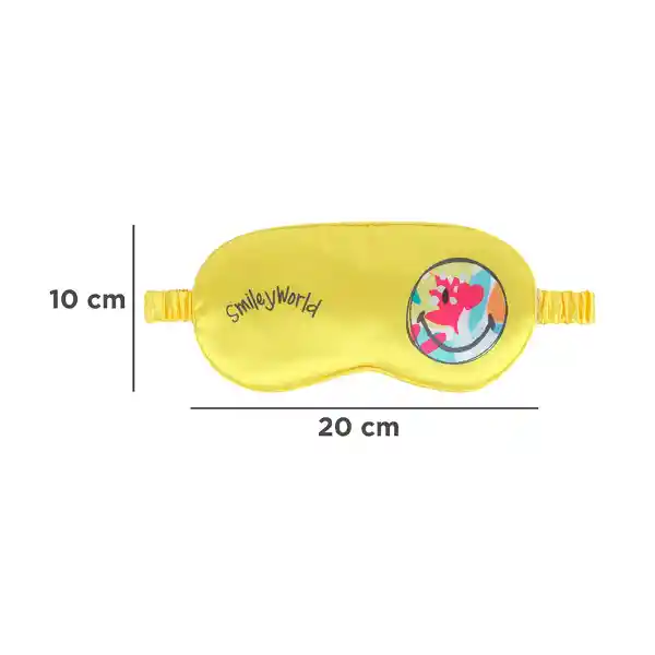 Antifaz Para Dormir Colección Smiley World Amarillo Miniso