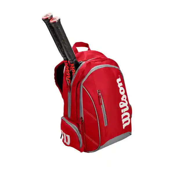 Bolso Raquetero Morral Tenis Funda Team Rojo Gris Wilson