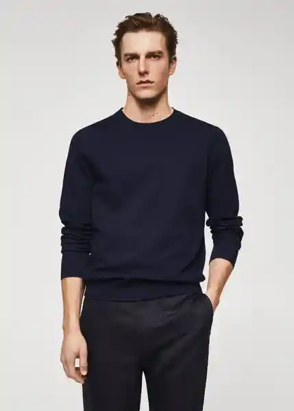 Saco Jersey Avena Navy Talla XL Hombre Mango