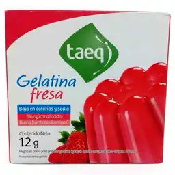 Taeq Gelatina en Polvo Baja en Calorías y Sodio Sabor a Fresa