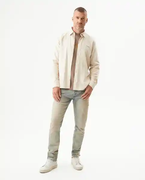 Camisa Sleeve Cuts Crudo Lluvia Claro Talla L Chevignon