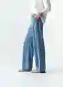 Pantalón Helen Mujer Azul Colonia Medio Talla 10 533G360 Naf Naf