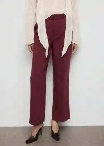Pantalón Pol Granate Talla 40 Mujer Mango