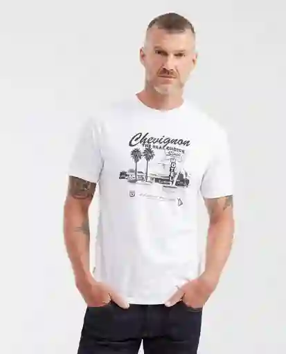 Camiseta Motel Graphic Masculino Blanco 0 Claro T L Chevignon