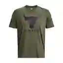 Under Armour Camiseta Project Rock Brahma Bull Hombre Verde T-S