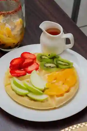 Waffles con Frutas