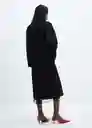 Abrigo Gauguin Negro Talla 18 Mujer Mango