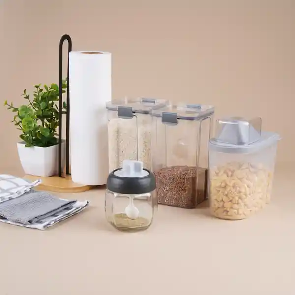 Contenedor de Especias a Serie Silver Grey Miniso
