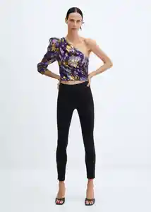 Blusa Showy Negro Talla S Mujer Mango