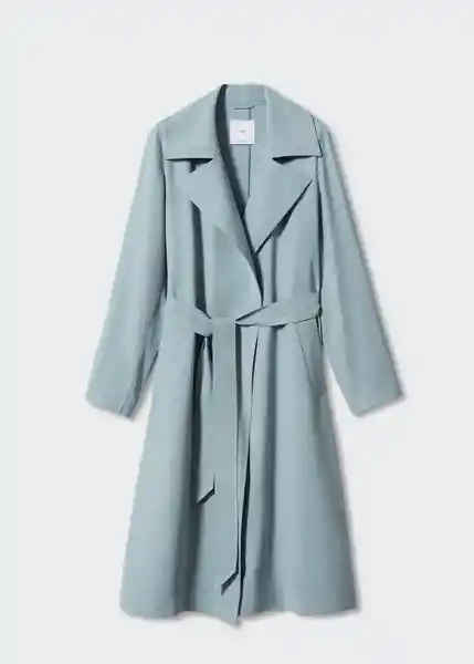 Gabardina Trench Taxi Azul Talla 24 Mujer Mango