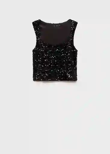 Top Xsagi Negro Talla L Mujer Mango