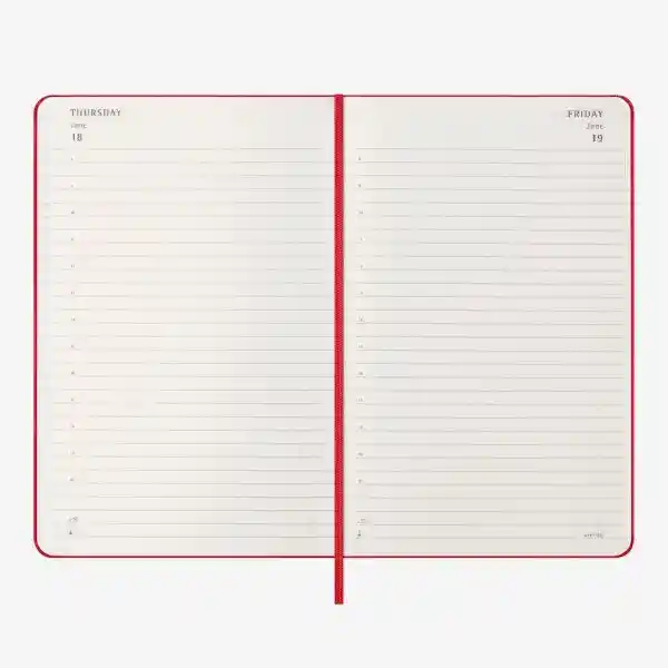 Moleskine Agenda Diaria Rojo Grande Sc 2026