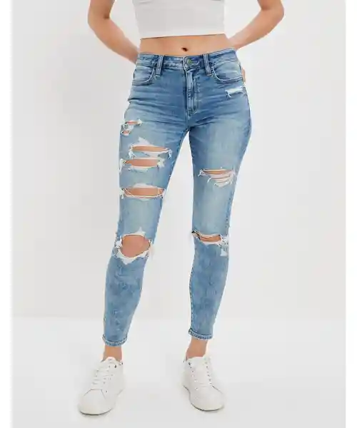 Jean Jegging Crop Mujer Azul Talla 14 Regular American Eagle