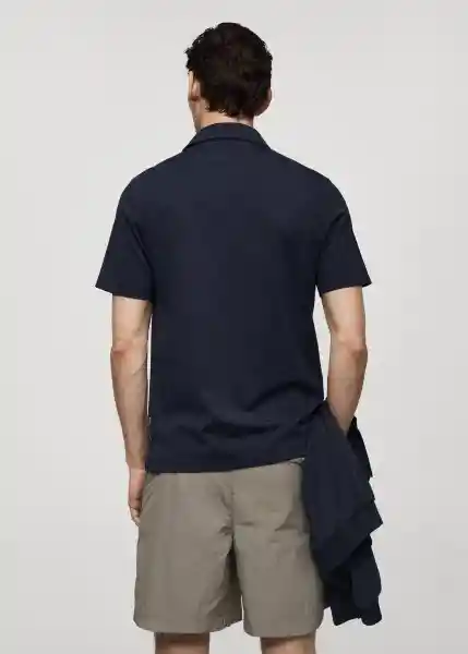 Camiseta Polo Como Navy Talla M Hombre Mango