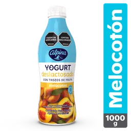 Alpina Yogurt Deslactosado con Trozos de Fruta de Melocotón