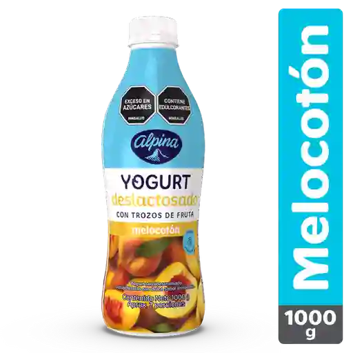Alpina Yogurt Deslactosado con Trozos de Fruta de Melocotón