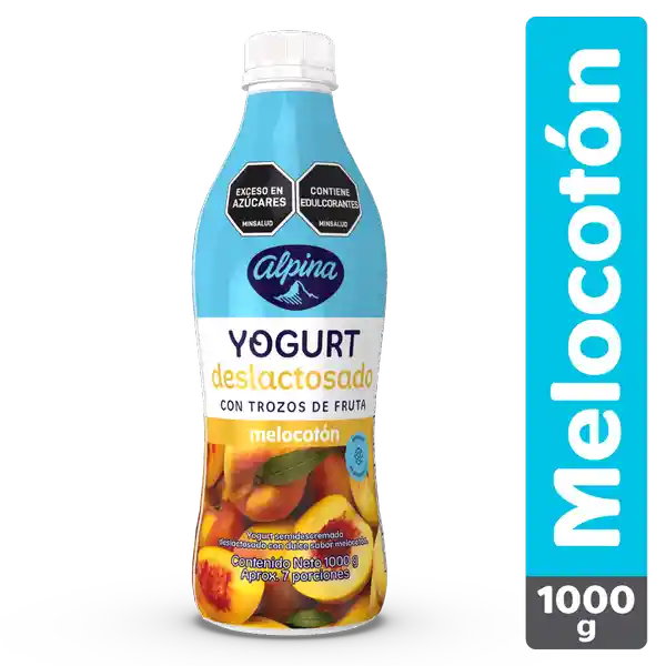 Alpina Yogurt Deslactosado con Trozos de Fruta de Melocotón