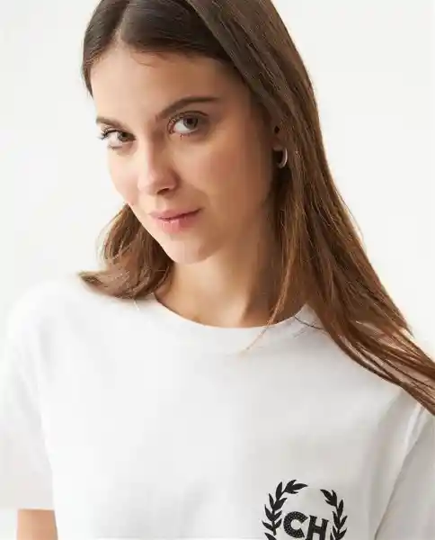 Camiseta Graphic Femenino Crudo Pristino Claro Talla M Chevignon