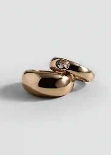 Pack Anillo Dina Oro Talla L Mujer Mango