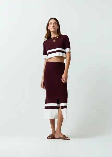 Camisa Tejido Mujer Morado Sombrío Ultra Oscuro Talla S 582G052 Naf Naf