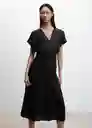 Vestido Amore Negro Talla L Mujer Mango