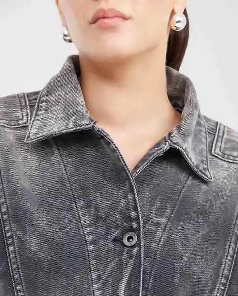 Chaleco Straight Fit Heri Gris Grafito Ultra Oscuro S Chevignon