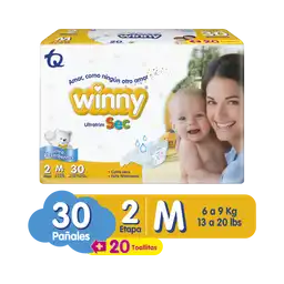 Winny Pañales Ultratrim Sec Etapa 2/M + Toallitas Húmedas