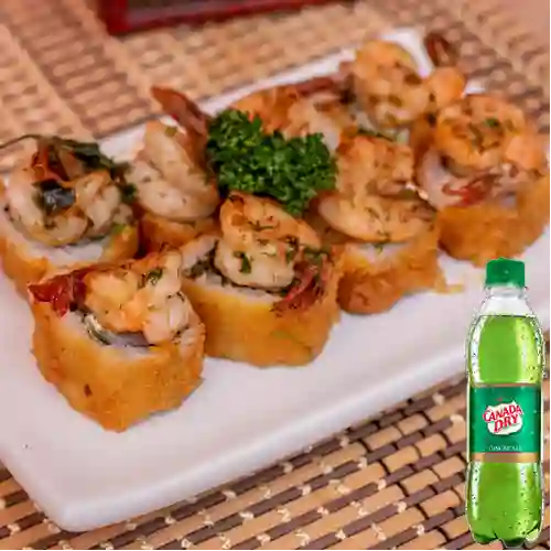 Combo Al Ajillo Roll + Canada Dry Ginger Ale 300 ml
