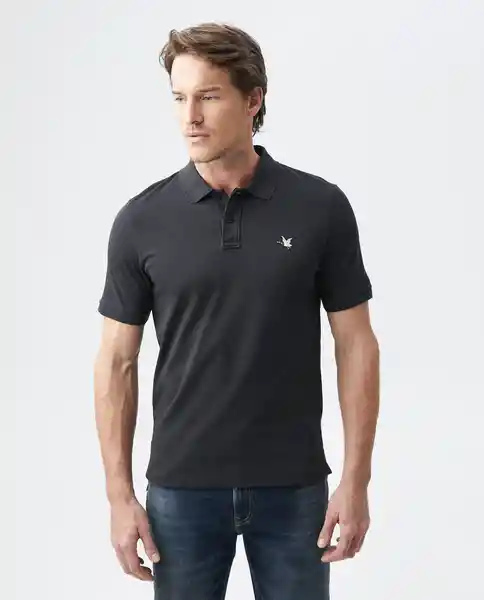 Camiseta Polo Muscle Negro Sombrío Ultraoscuro T L Chevignon