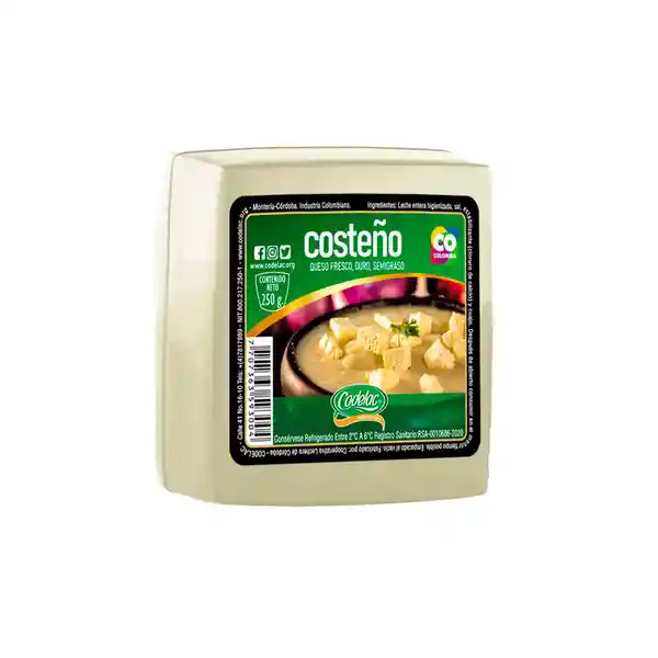 Codelac Queso Fresco Duro Costeño